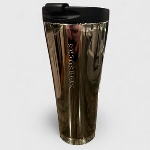 Starbucks 12oz Silver Tumbler with Black Lid